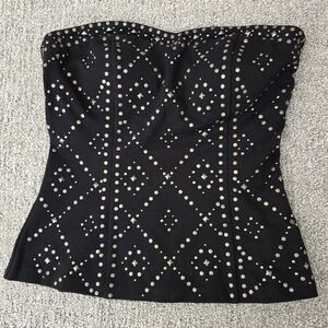 Vintage  Y2K Caché Studded Strapless Bodycon Tube Top Size 8 Bratz